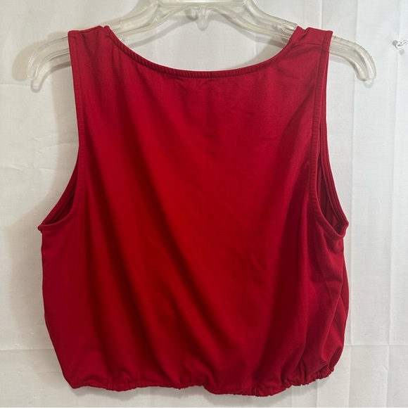 Fashion Nova 2-Piece Sleeveless Elastic Hem Cropped Top & Jogger Pants Red 2XL - Picture 9 of 12